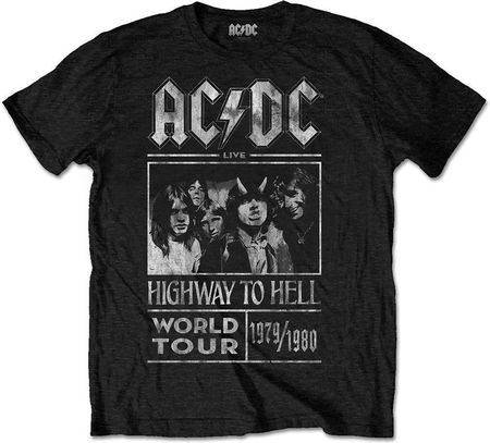 AC/DC Unisex Tee Highway to Hell World Tour 1979/1980 Black XXL