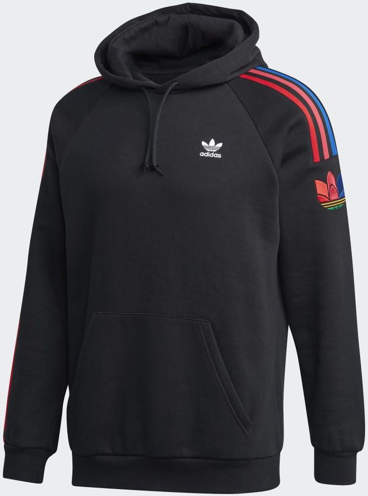 adidas trefoil stripe hoodie