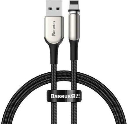 Baseus Zinc magnetyczny kabel USB - Lightning 2A 1m czarny (CALXCH01)