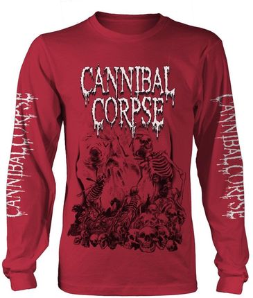 Cannibal Corpse Pile Of Skulls 2018 Red Long Sleeve Shirt XL