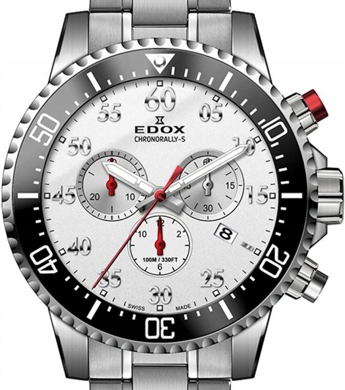 Edox Chronorally-S Chronograph 10227 3M Abn - Zegarki Męskie
