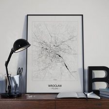 4Rooms Plakat Mapa - Wrocław - dobre Rysunki handmade