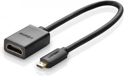 Zdjęcie Ugreen adapter HDMI - micro HDMI 19pin 20cm Czarny (20134) - Debrzno