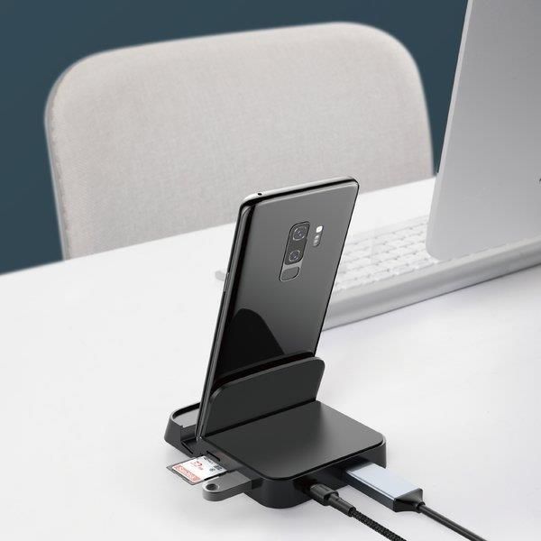 Baseus HUB USB-C Mate Docking Czarna (CAHUBAT01)