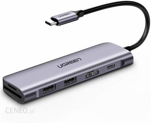UGREEN Hub USB-C do 2x USB3.0 HDMI RJ45 SD/TF OTG - Sklep, Opinie, Cena w
