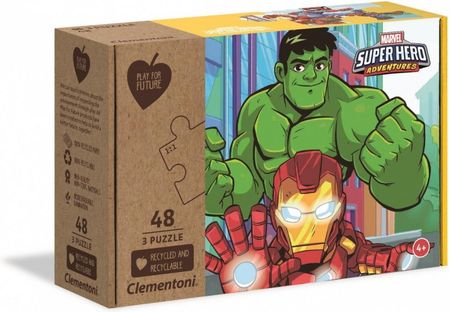 Clementoni Marvel Superhero 3X48El