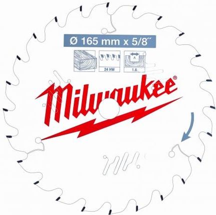 Milwaukee Tarcza Pilarska Do Drewna 165X15,87X1,6X24Atb 4932471311