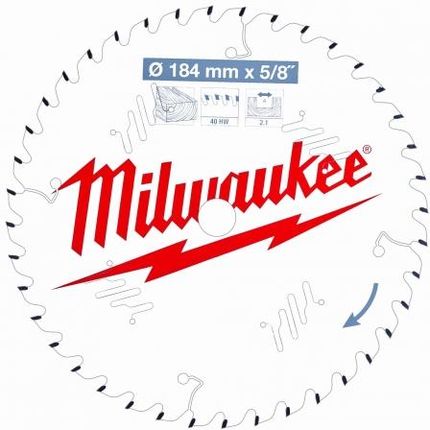 Milwaukee Tarcza Pilarska Do Drewna 184X5/8X2,1X40Atb 4932471379