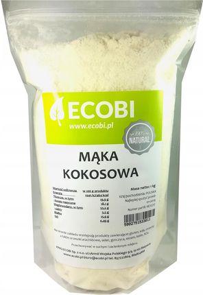Mąka Kokosowa Polska 1kg wysoka jakość od Ecobi