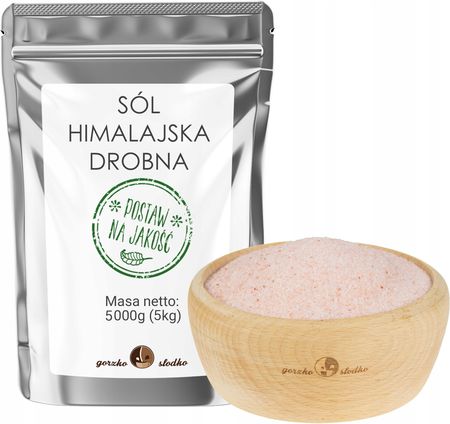 Sól Himalajska Drobna różowa sól mielona 5kg