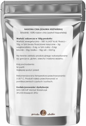 Nasiona Chia nasiona szałwia hiszpańska 1kg - zdjęcie 3