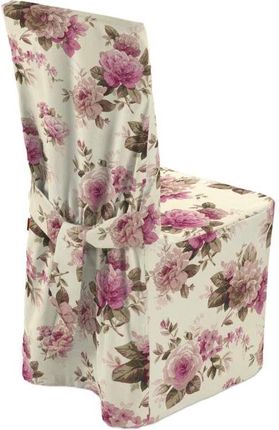 Dekoria Sukienka Na Krzesło Różowo Beżowe Róże Na Kremowym Tle 45X94 Cm Mirella