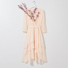 Mohito - Sukienka z falbanami Celebration - Pomarańczowy - Ceny i opinie -  