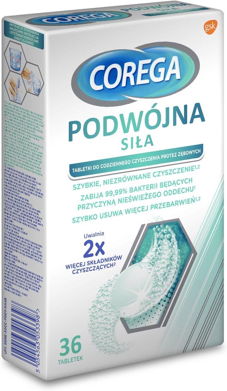 Corega Reklama Corega Max Osłona 40g + Podwójna siła 36szt. - Opinie i ceny na Ceneo.pl