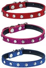 Zdjęcie Obroża ozdobna z kamieniami dla psa 1,0x35cm - Chocz