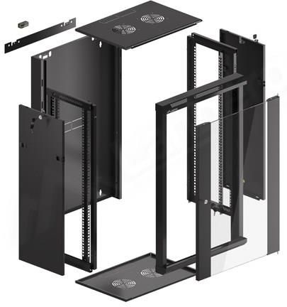 Lanberg Szafa 19" 18U 570X450 czarna (WFFA-5418-10B) - zdjęcie 7 Lanberg Szafa 19" 18U 570X450 czarna (WFFA-5418-10B)