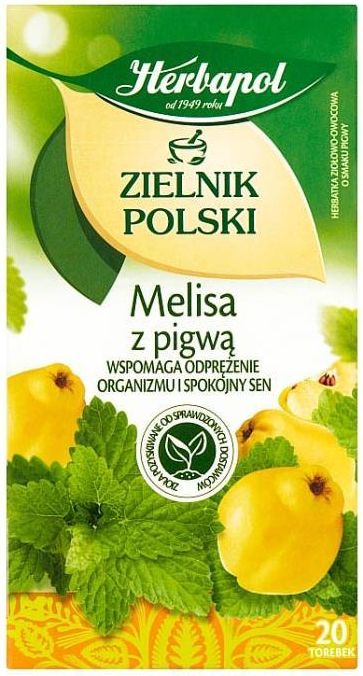 Herbata Herbapol Zielnik Polski Melisa Z Pigwą 20szt. - Ceny I Opinie ...