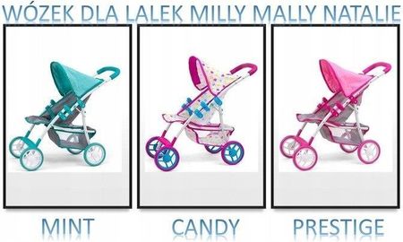 Milly Mally Wózek dla lalek Natalie Prestige Mint - zdjęcie 3