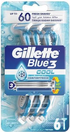 Gillette Zestaw Jednorazowych Maszynek Dogolenia Blue 3 Cool 6 Szt