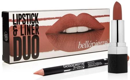 bellapierre Zestaw do makijażu ust Lipstick & Liner Duo konturówka 1.5g + pomadka 3.5g incognito