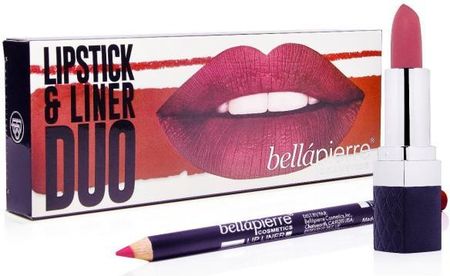 bellapierre Zestaw do makijażu ust Lipstick & Liner Duo konturówka 1.5g + pomadka 3.5g antique pink