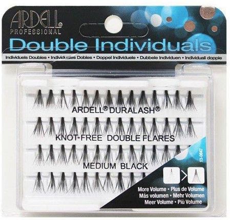 Ardell zestaw kępek rzęs Double Individuals Medium Black 56 kępek