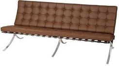 Megismeble Sofa Ba3 3 Osobowa Jasny Brąz Skóra Naturalna