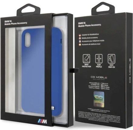 BMW Etui hardcase  BMHCPXMSILNA iPhone X /Xs niebieski/navy Silicone M Collection - zdjęcie 2