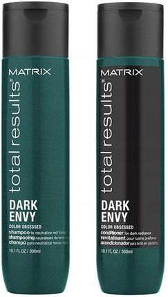 Matrix Total Results Dark Envy zestaw neutralizujący czerwone odcienie ciemnych włosów szampon 300ml + odżywka 300ml
