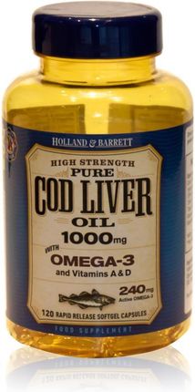 Holland & Barrett Cod Liver Oil, 1000mg 120 kaps