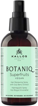 KALLOS Botaniq Superfruits VEGAN Spray  Wegański odświeżający spray do włosów 150ml