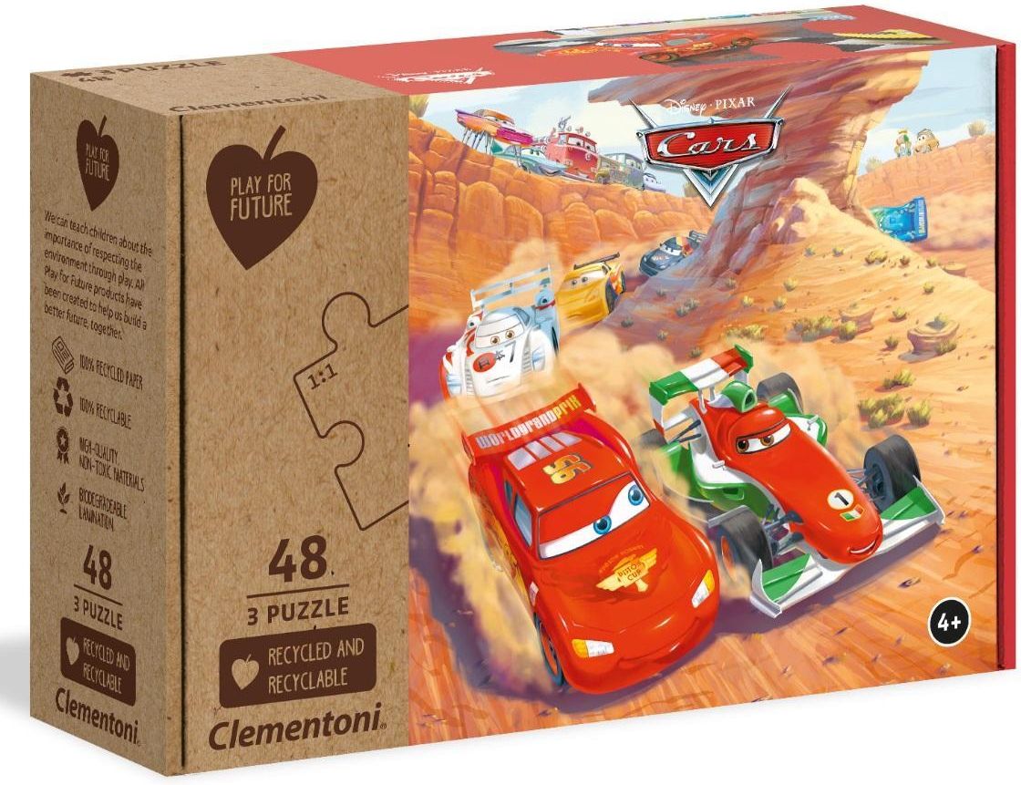 Clementoni Disney Auta Puzzle 3X48 Play For Future - Ceny i opinie ...