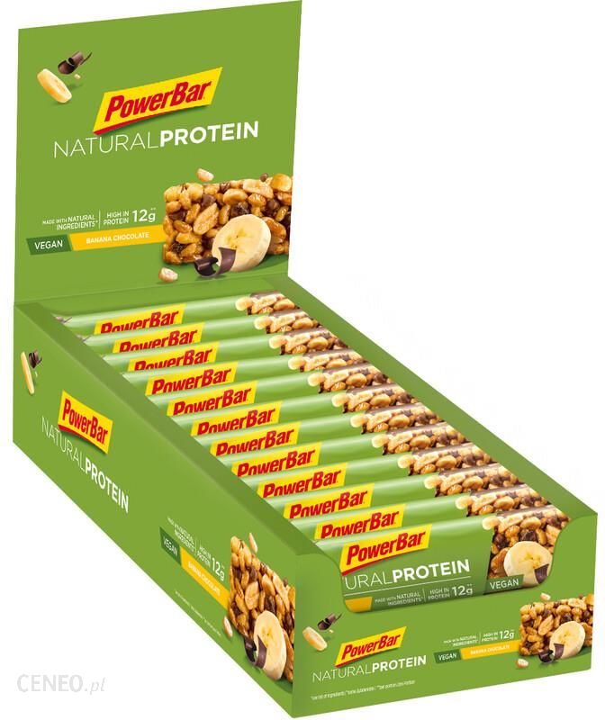 Powerbar Natural Protein Bar Box 24X40G Banana Chocolate Vegan - Ceny i  opinie 