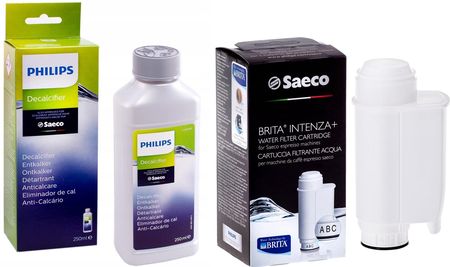 Philips Saeco do czyszczenia ekspresów Odkamieniacz 250 ml + Filtr Brita Intenza+