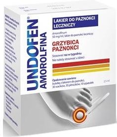 Undofen Amorolfina Leczniczy lakier do paznokci 50mg 2,5ml