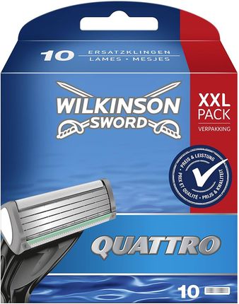 Wilkinson Sword Quattro Wymienne ostrze do maszynki dla mężczyzn 10 sztuk