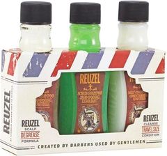 Reuzel Degrease Travel Size Kit Zestaw kosmetyków podróżnych: szampon codzienny 100ml + szampon oczyszczający 100ml + odżywka codzienna 100ml