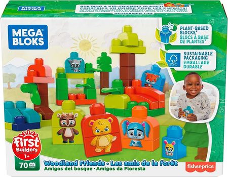 Mega Bloks Leśne zwierzątka Zestaw do zabawy Zestaw ekoklocków dla dzieci GMB63