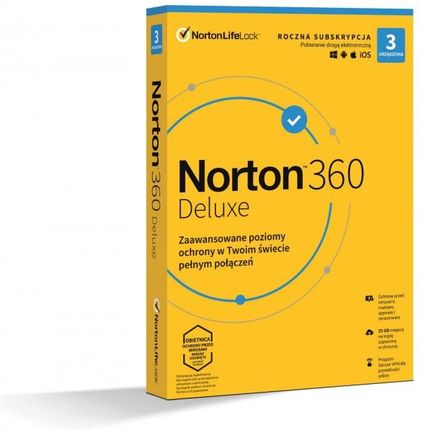 Norton 360 Deluxe ESD PL 3 - desktop - licencja na rok (21408092)