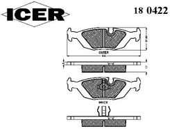 Zdjęcie Klocki hamulcowe - komplet ICER 180422 - Bydgoszcz