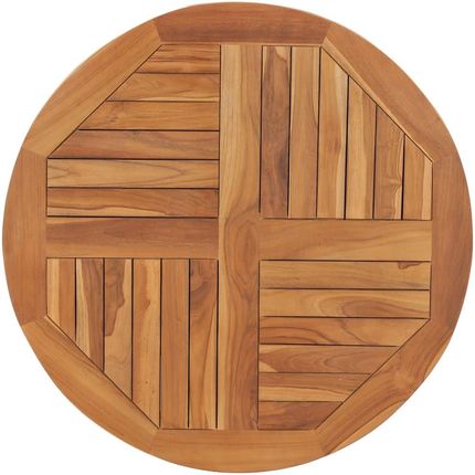 vidaXL Blat stołu lite drewno tekowe okrągły 2,5cmx80cm
