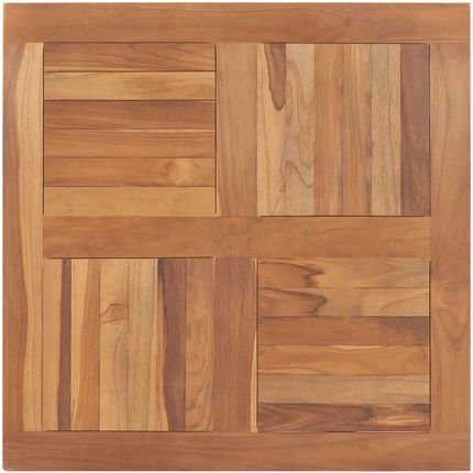 Blat stołu, lite drewno tekowe, kwadratowy, 80x80x2,5 cm