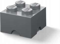 Zdjęcie LEGO Pojemnik Klocek Brick 4 Ciemnoszary 40031754 - Poddębice