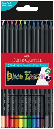 Fabercastell Kredki Trójkątne Black Edition 12 Kolorów [116412 Fc]