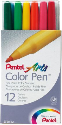 Pentel Zestaw Pisaków Color Pen 12Szt. Kolorowe Zep073