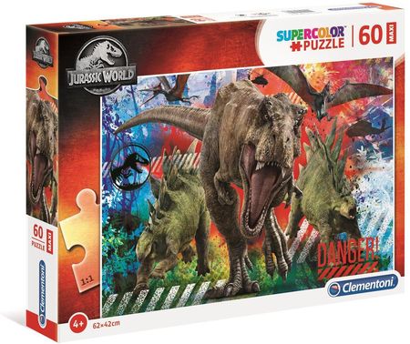 Clementoni Puzzle Maxi Super Kolor Dinozaury 60El. 26456