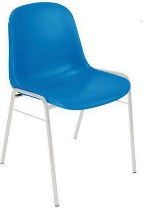 Manutan Plastikowe Krzesło Do Jadalni Shell Niebieskie