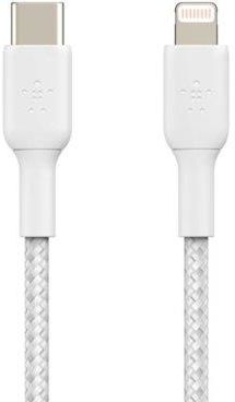 Belkin Kabel Braided USB-C Lightning 1m biały