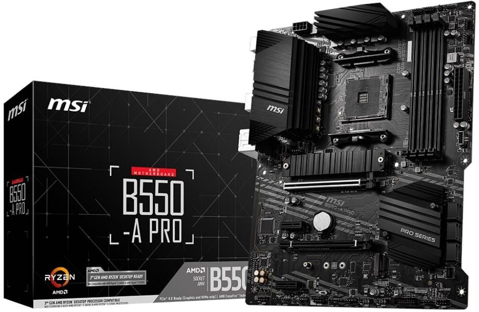 Msi b550 a pro какие процессоры поддерживает