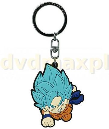 DRAGON BALL SUPER Keychain PVC Goku Saiyan Blue X4
